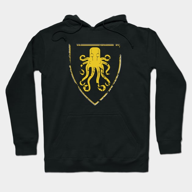 Gold Kraken Cracked Sigil Hoodie by Davidhedgehog